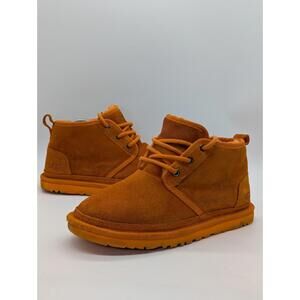 UGG Neumel Boot Orange Suede Wool Lined Chukka Shoe Men's Size 7 / Women's 8.5